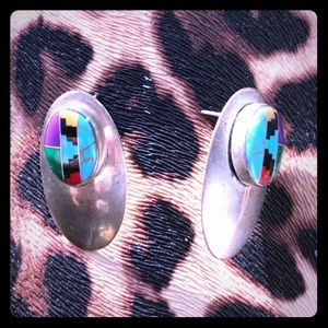 1980’s Western style sterling silver earrings